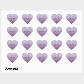Sticker Cœur Parties scintillant Ombre violet (Feuille)