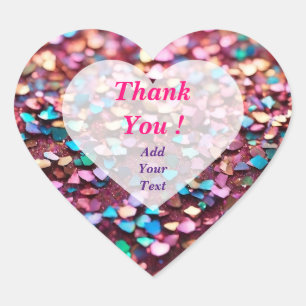 Sticker Cœur Parties scintillant Opal Collection holographique 