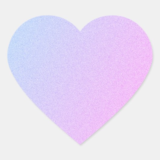 Sticker Cœur Parties scintillant Pastel Ombre (Devant)