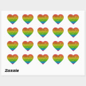 Sticker Cœur Parties scintillant Rainbow Gay pride LGBTQ Droits (Feuille)