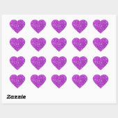 Sticker Cœur Parties scintillant rose violet brillant concepteu (Feuille)