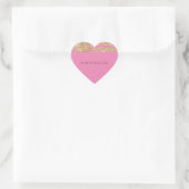 Sticker Cœur Parties scintillant roses Faux (Sac)