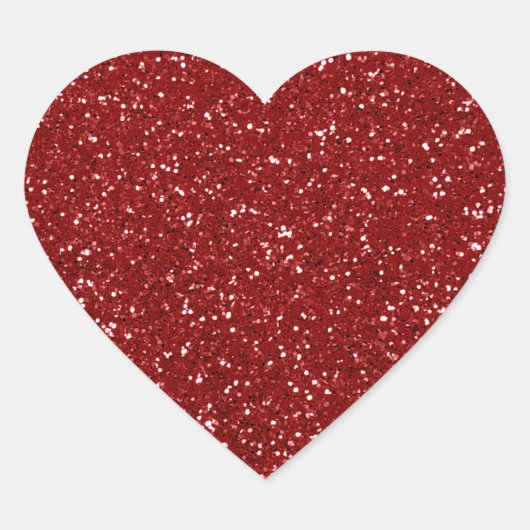 Sticker Cœur Parties scintillant rouge (Devant)