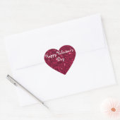 Sticker Cœur Parties scintillant rouge Valentine (Enveloppe)