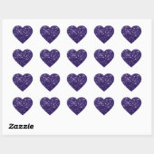 Sticker Cœur Parties scintillant violet foncé ultra violet scin (Feuille)
