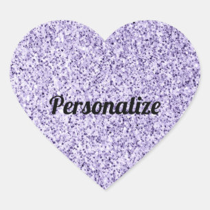 Sticker Cœur Parties scintillant violet ultra violet brillant P