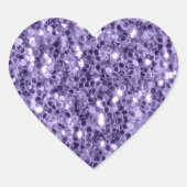 Sticker Cœur Parties scintillant violet ultra violet étincelle (Devant)