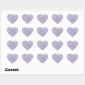 Sticker Cœur Parties scintillant violette brillante (Feuille)