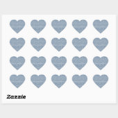 Sticker Cœur Partition musicale Vieux Papier Bleu Design (Feuille)