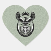 Sticker Cœur Passeport d'Afrique du Sud (Devant)