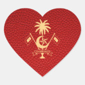 Sticker Cœur Passeport des Maldives rouges (Devant)