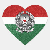 Sticker Cœur Passeport Italie (Devant)