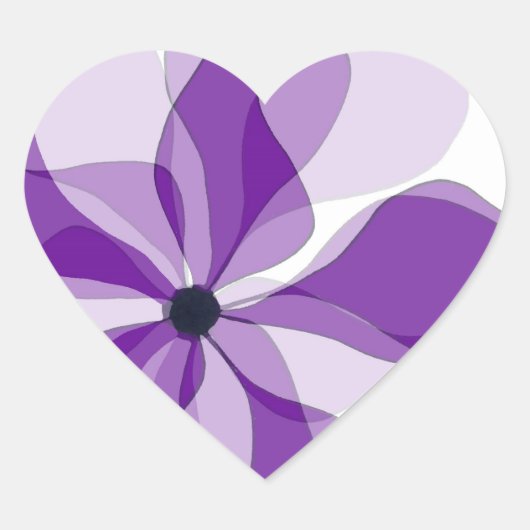 Sticker Cœur Passion violette (Devant)