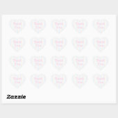 Sticker Cœur Pastel Candy Merci (Feuille)
