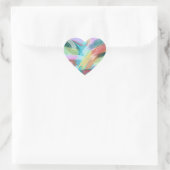 Sticker Cœur Pastel d'Art Abstrait (Sac)