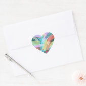 Sticker Cœur Pastel d'Art Abstrait (Enveloppe)