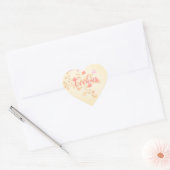 Sticker Cœur Pastel Floral Elegant (Enveloppe)