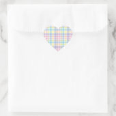 Sticker Cœur Pastel Plaid (Sac)