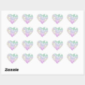 Sticker Cœur Pastel Rainbow Mod (Feuille)