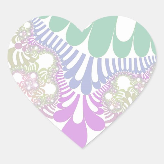 Sticker Cœur Pastel Rainbow Mod (Devant)