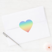 Sticker Cœur Pastel Rainbow Ombre (Enveloppe)