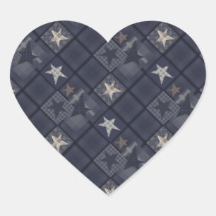 Sticker Cœur Patte bleue