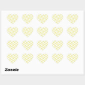 Sticker Cœur Patters de Pale Yellow (Feuille)