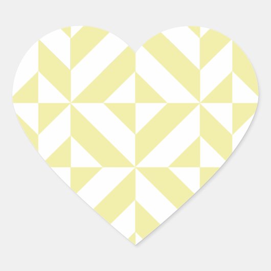 Sticker Cœur Patters de Pale Yellow (Devant)