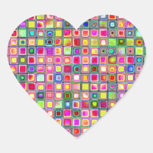 Sticker Cœur Patters de Pink 'Carnations' (Devant)