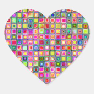 Sticker Cœur Patters de Pink 'Carnations'