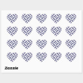 Sticker Cœur Patters Midnight Blue Geometric Deco Cube (Feuille)