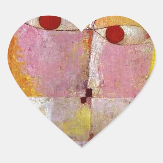 Sticker Cœur Paul Klee Senecio Peinture (Devant)