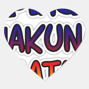 Sticker Cœur Peace Hakuna Matata Gradient Art