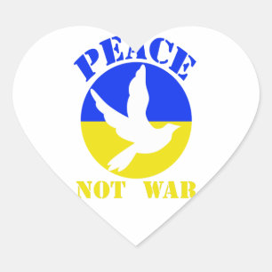 Sticker Cœur Peace not War