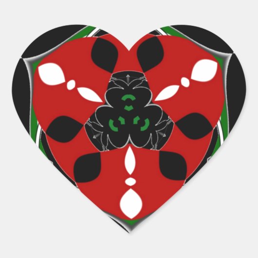 Sticker Cœur "Peace : with Shield Emblem" (Devant)