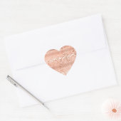 Sticker Cœur Peach Rose Leopard (Enveloppe)