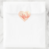 Sticker Cœur Peach Tulip Live, Lauder, Love (Sac)