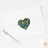 Sticker Cœur Peacock Feather Heart (Enveloppe)
