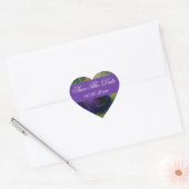Sticker Cœur Peacock n violet mariage fiançailles (Enveloppe)