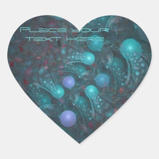 Sticker Cœur Peau Alien 001 (Devant)