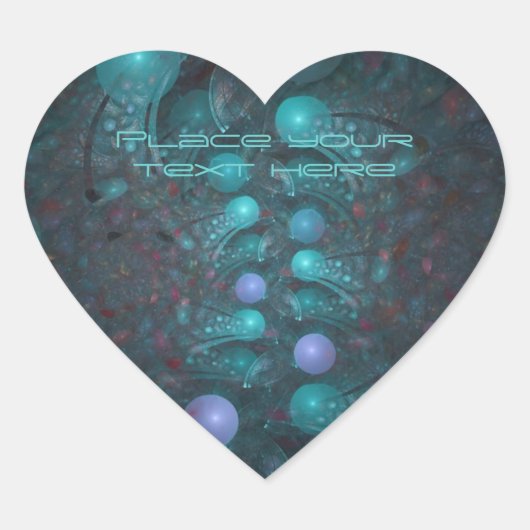 Sticker Cœur Peau Alien 001 (Devant)