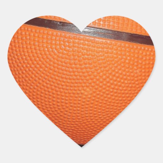 Sticker Cœur Peau de fermeture du basket-ball (Devant)