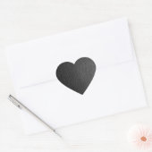 Sticker Cœur Peau de serpent noire (Enveloppe)