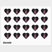 Sticker Cœur Pêche - Laissez cette fille vous montrer comment p (Feuille)
