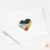 Sticker Cœur Peinture abstraite de Kandinsky Impression III Con (Enveloppe)