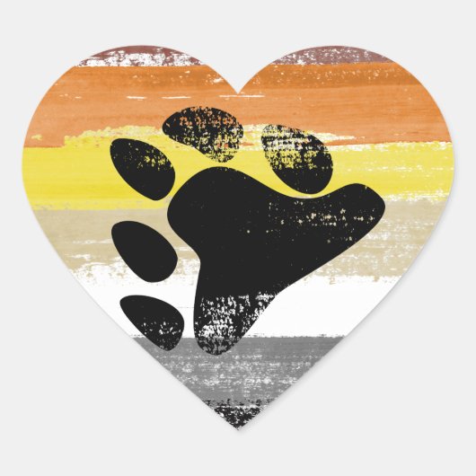 Sticker Cœur Peinture de la fiole d'ours (Devant)