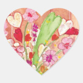 Sticker Cœur Peinture rouge lunaire (Devant)