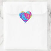 Sticker Cœur Peinture spirale recréée (Sac)
