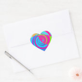 Sticker Cœur Peinture spirale recréée (Enveloppe)