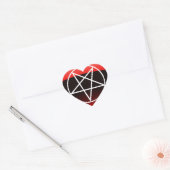 Sticker Cœur Pentacle rouge (Enveloppe)